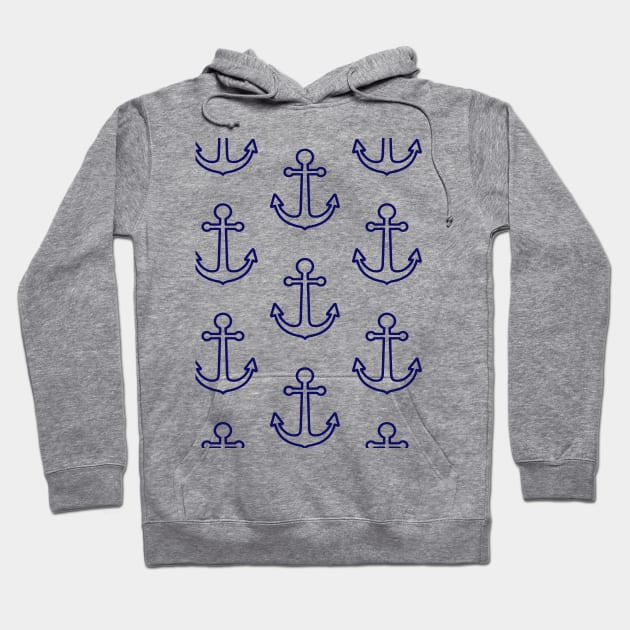 Blue Anchor  - Anchor tank - Beach tank Hoodie by Elitawesome